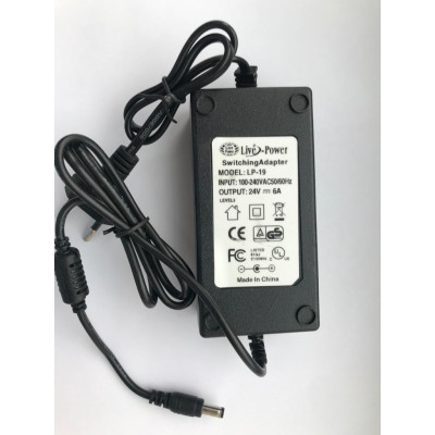 Адаптер блок питания для монитора и телевизора 24V-6A (5,5*2,5mm)